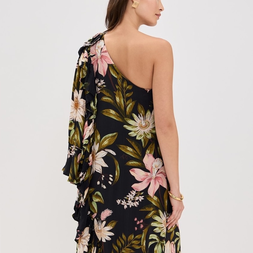 FARM Rio One-Shoulder Ruffle-Hem Dress - Picture 16 of 16